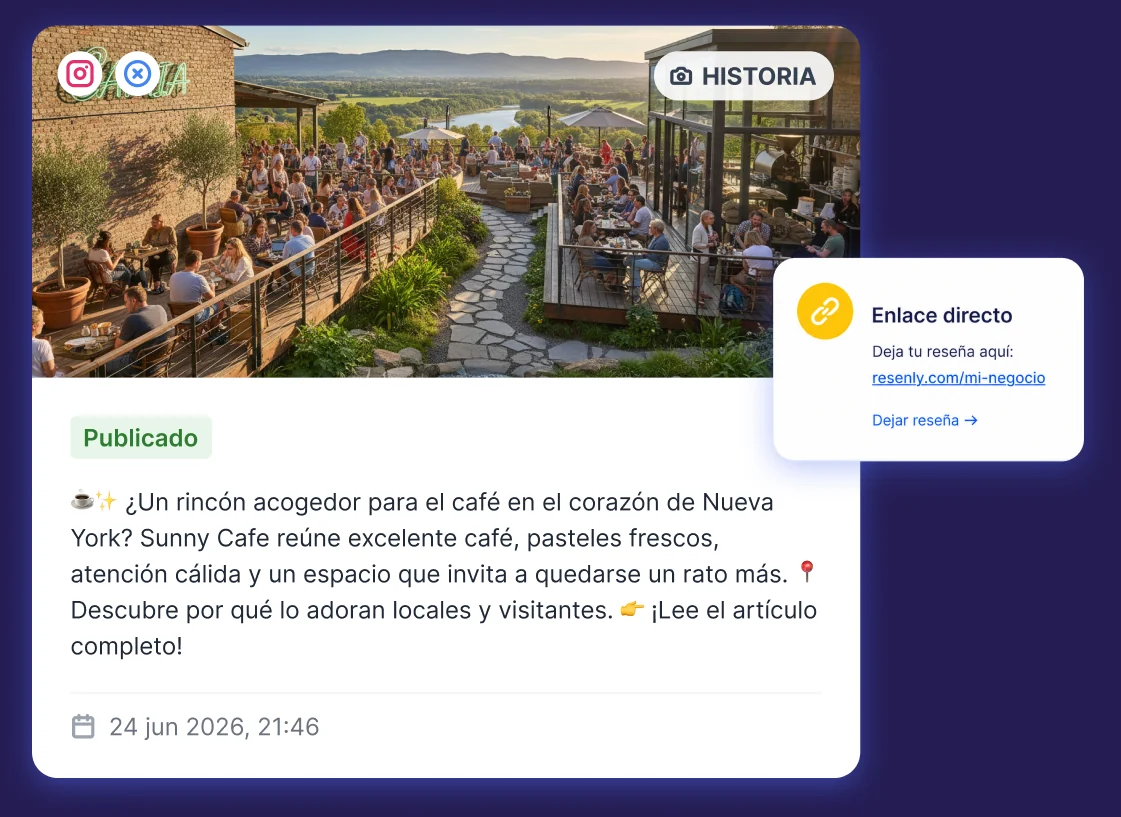 Publicación generada por Resi AI a partir de las reseñas del negocio
